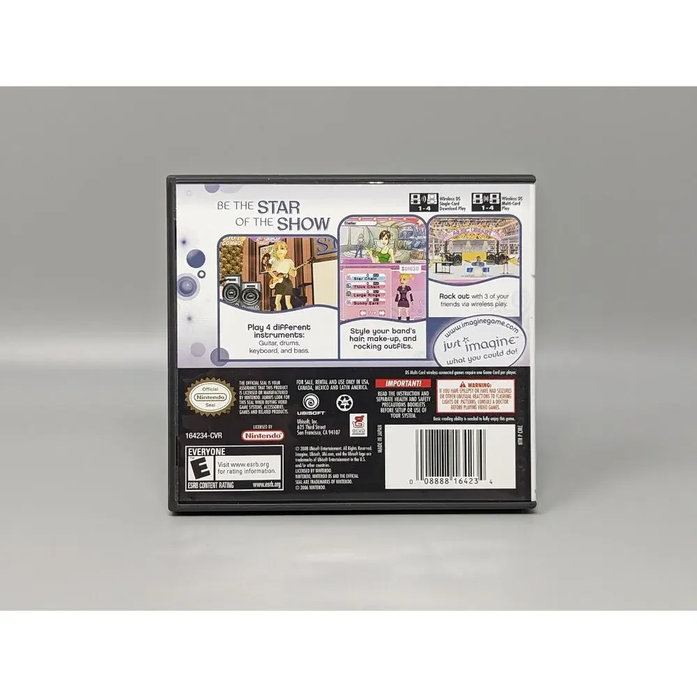 Imagine Rock Star Nintendo DS Replacement Case & Manual Only No Game